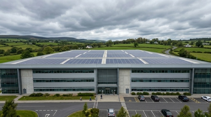 How to Calculate Solar Panel ROI in Ireland? 4 Irish homeowner reviewing solar energy savings and electricity bills on a tablet