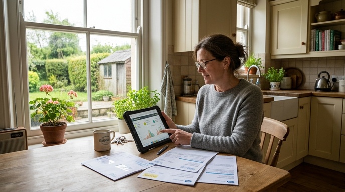 How to Calculate Solar Panel ROI in Ireland? 3 Close-up of solar panels and mounting system on an Irish residential slate roof