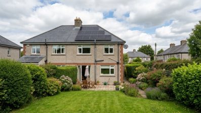 solar panels irish house south facing roof