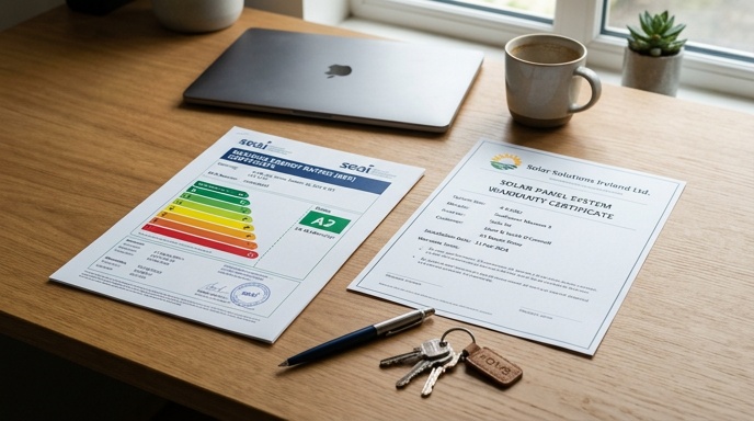 Do I Need to Tell My Electricity Supplier I Have Solar Panels? The Complete Guide 6 Reviewing electricity bill and energy account on laptop at kitchen table